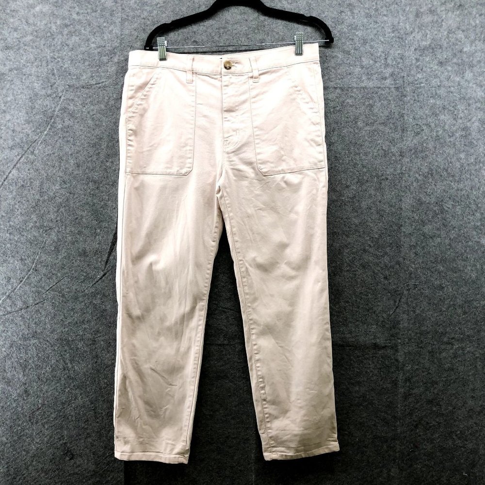 J. Crew 10'' Rise Utility Straight Pants Womens Size 30 Stretch Canvas Pink